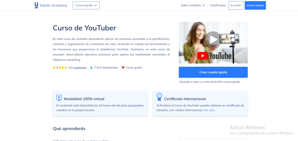 ¡Apúntate al Curso de Youtuber! Es muy simple